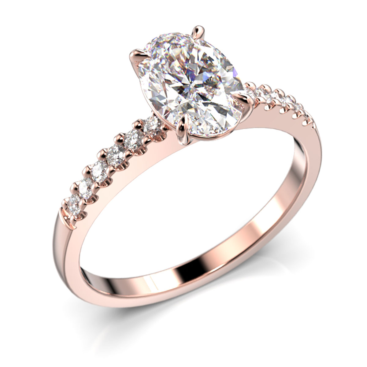 Festive Selena Side diamantring rött guld 1.12ct 703-112-PK