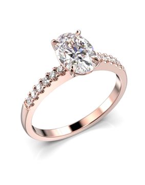Festive Selena Side diamantring rött guld 1.12ct 703-112-PK