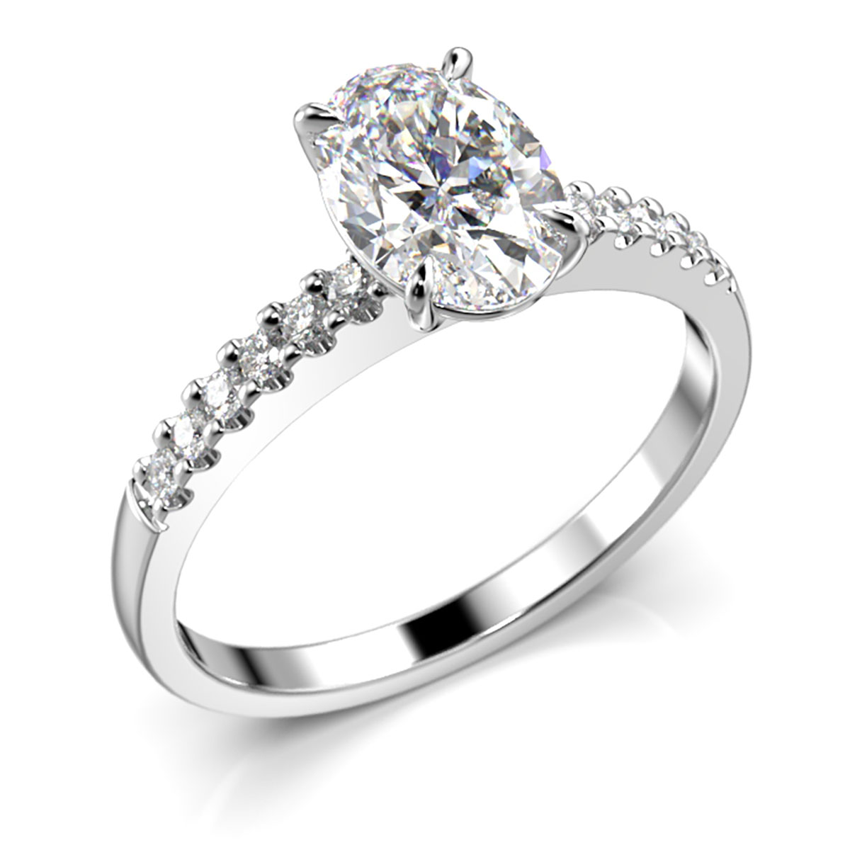 Festive Selena Side diamantring vitguld 1.12ct 703-112-VK