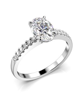 Festive Selena Side diamantring vitguld 1.12ct