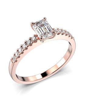 Festive Serena Side diamantring rött guld 0.62ct