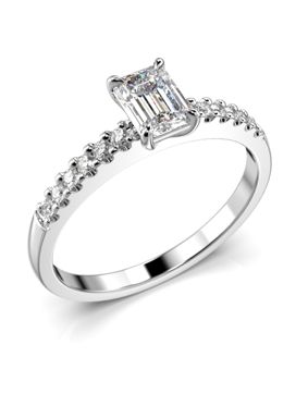 Festive Serena Side diamantring vitguld 0.62ct