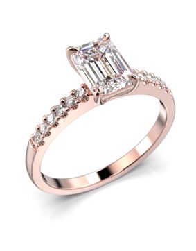 Festive Serena Side diamantring rött guld 1.12ct 704-112-PK