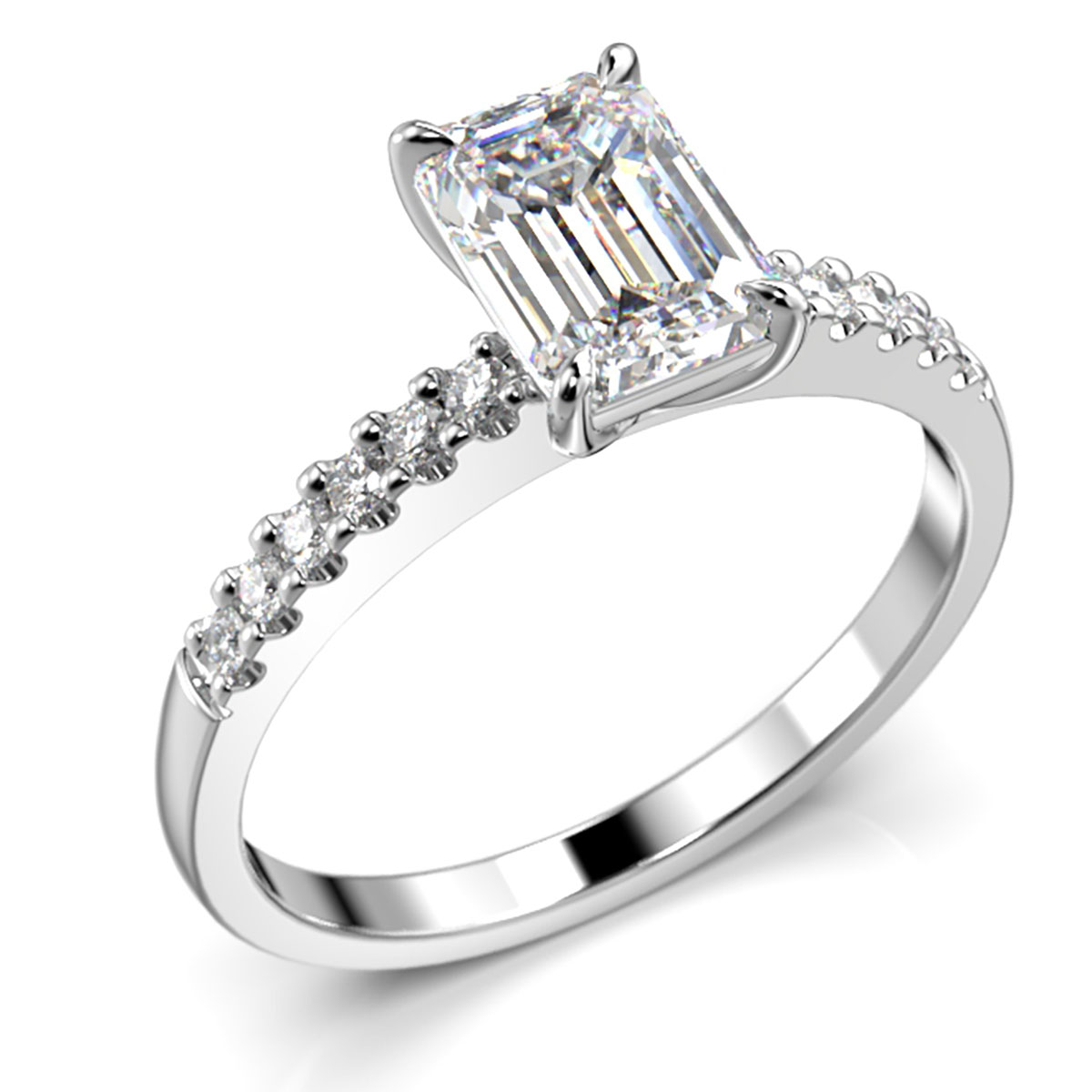 Festive Serena Side diamantring vitguld 1.12ct 704-112-VK