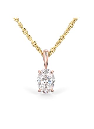 Festive Selena diamanthänge rött guld 0.50ct