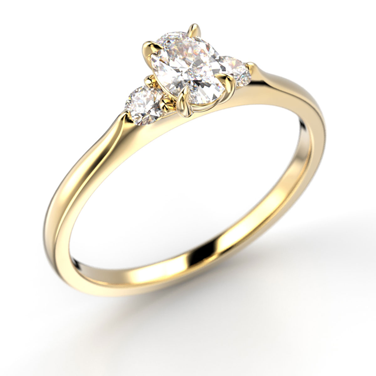 Festive Megan Oval diamantring guld 0.40ct 709-040-KK