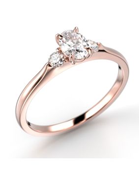 Festive Megan Oval diamantring rött guld 0.40ct 709-040-PK