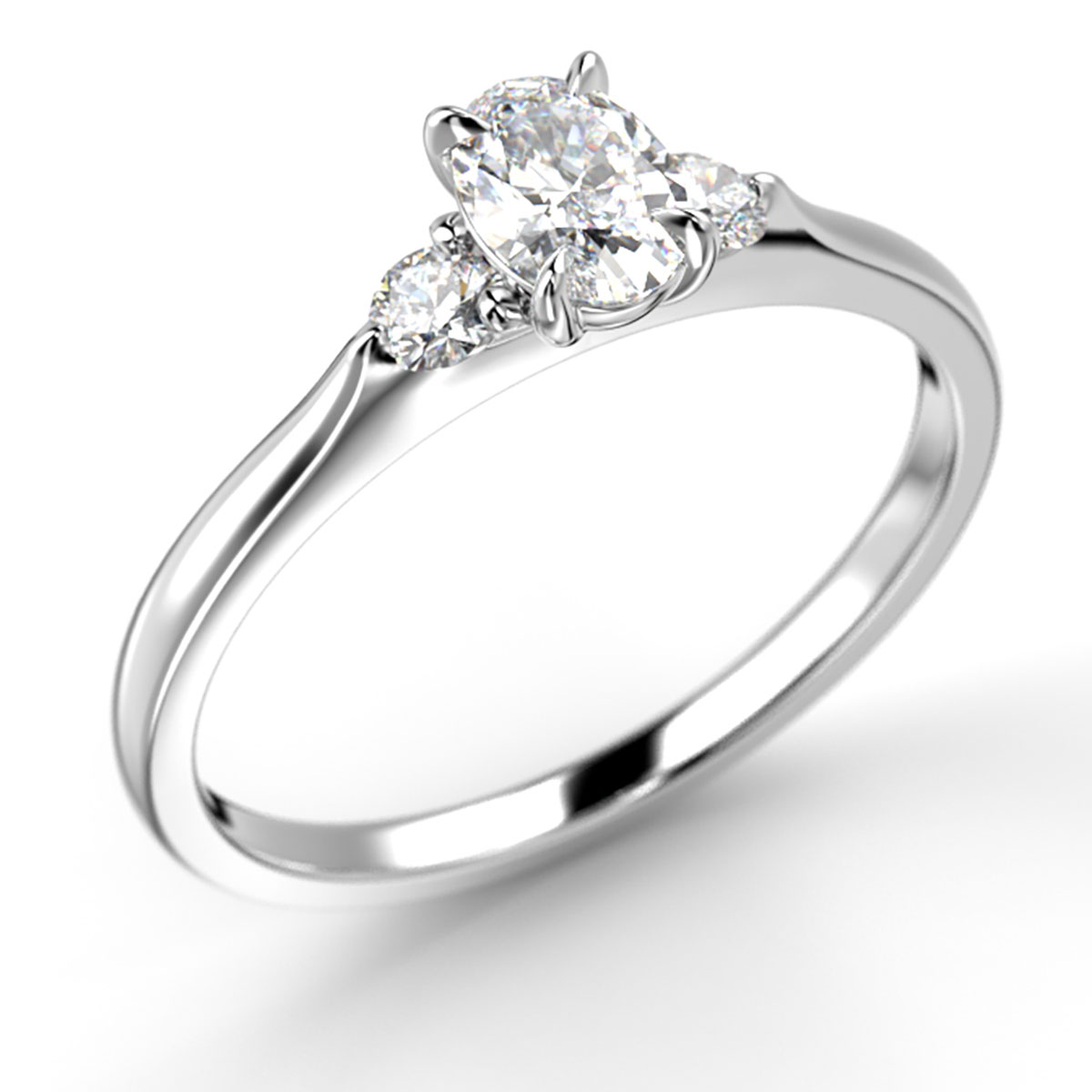 Festive Megan Oval diamantring vitguld 0.40ct 709-040-VK