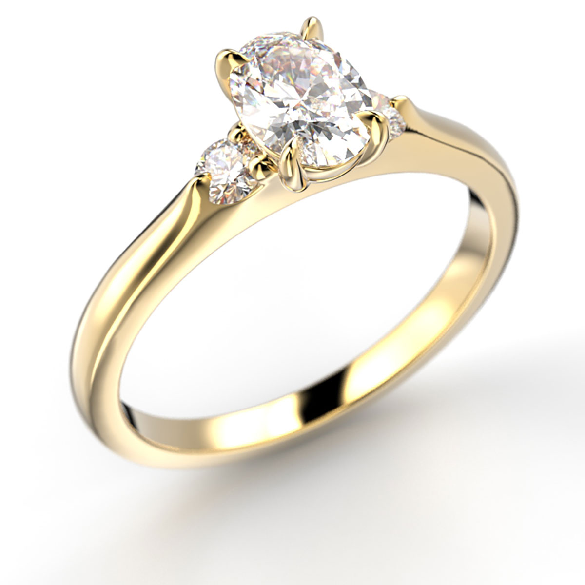 Festive Megan Oval diamantring guld 0.64ct 709-064-KK