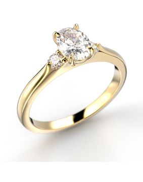 Festive Megan Oval diamantring guld 0.64ct