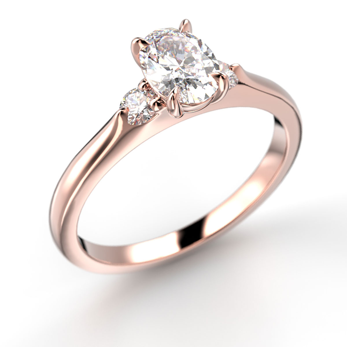 Festive Megan Oval diamantring rött guld 0.64ct 709-064-PK