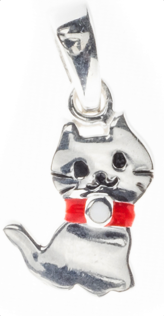 Silver Bar Bob the cat hängsmycke 14 mm 7091