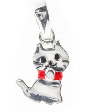 Silver Bar Bob the cat hängsmycke 14 mm 7091