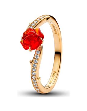 Pandora Disney Skönheten och Odjuret Förtrollad ros ring guldpläterad 163984C01