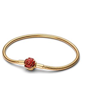 Pandora Disney Skönheten och Odjuret Förtrollad ros armband guldpläterad 564019C01