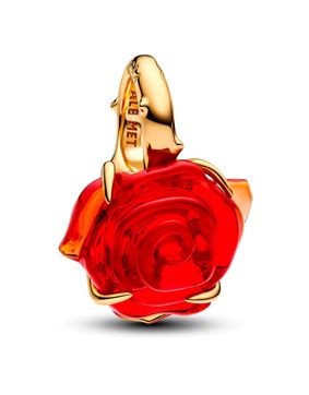 Pandora Disney Skönheten och Odjuret Förtrollad ros berlock guldpläterad 764018C01