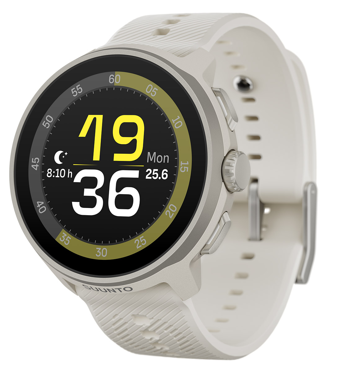 Suunto Run Frost Gray med silikonarmband