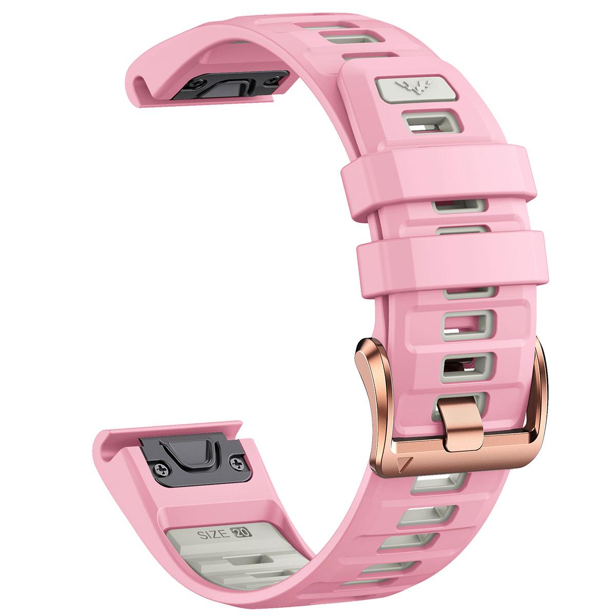 Tiera Garmin Fenix silikonarmband quick release 20 mm pink