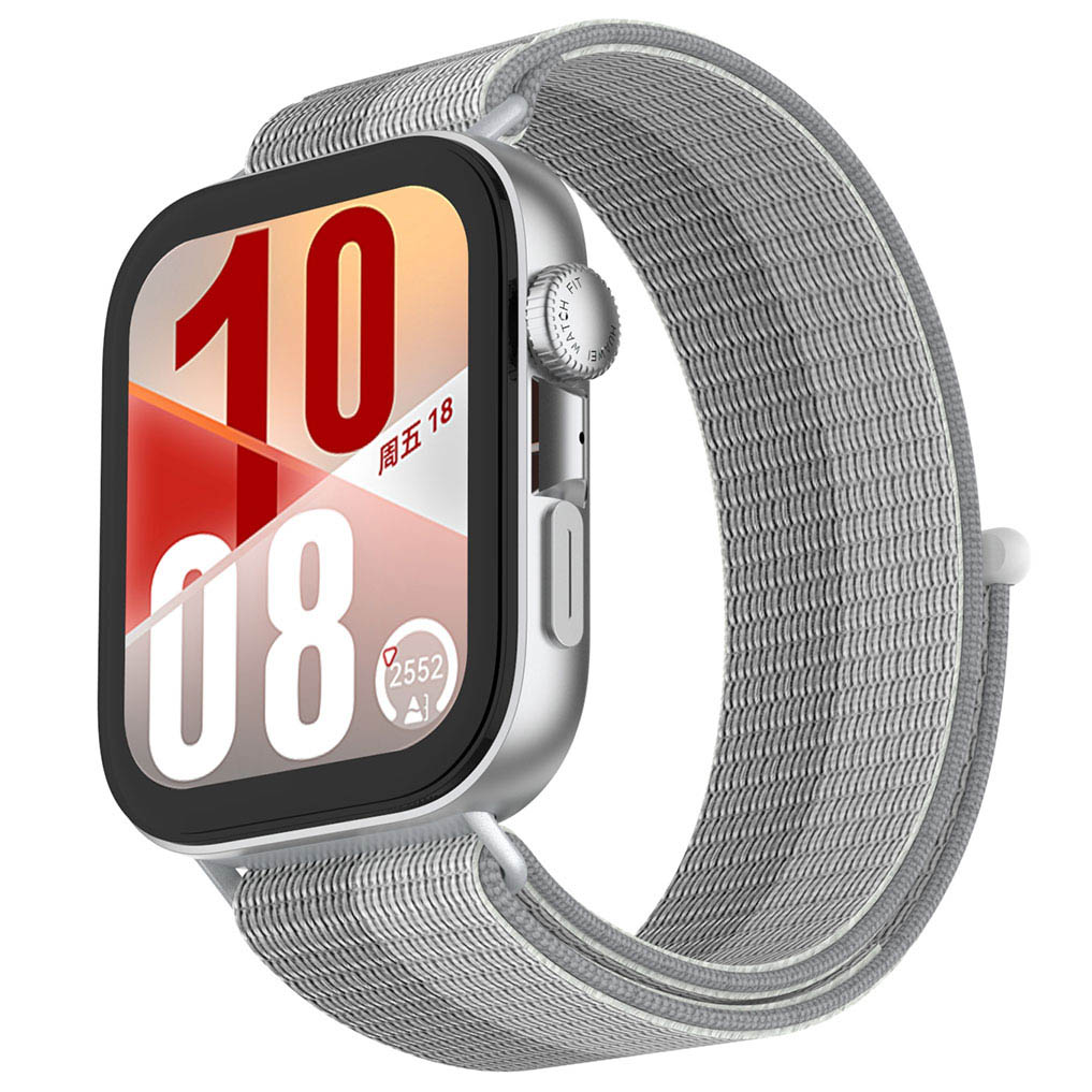 Tiera Huawei Watch Fit 4 nylonarmband grå
