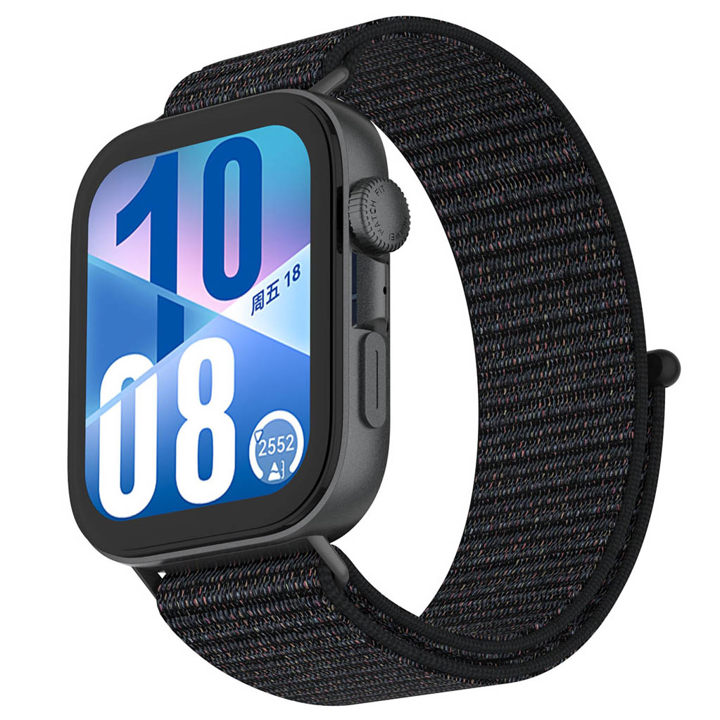Tiera Huawei Watch Fit 4 nylonarmband svart