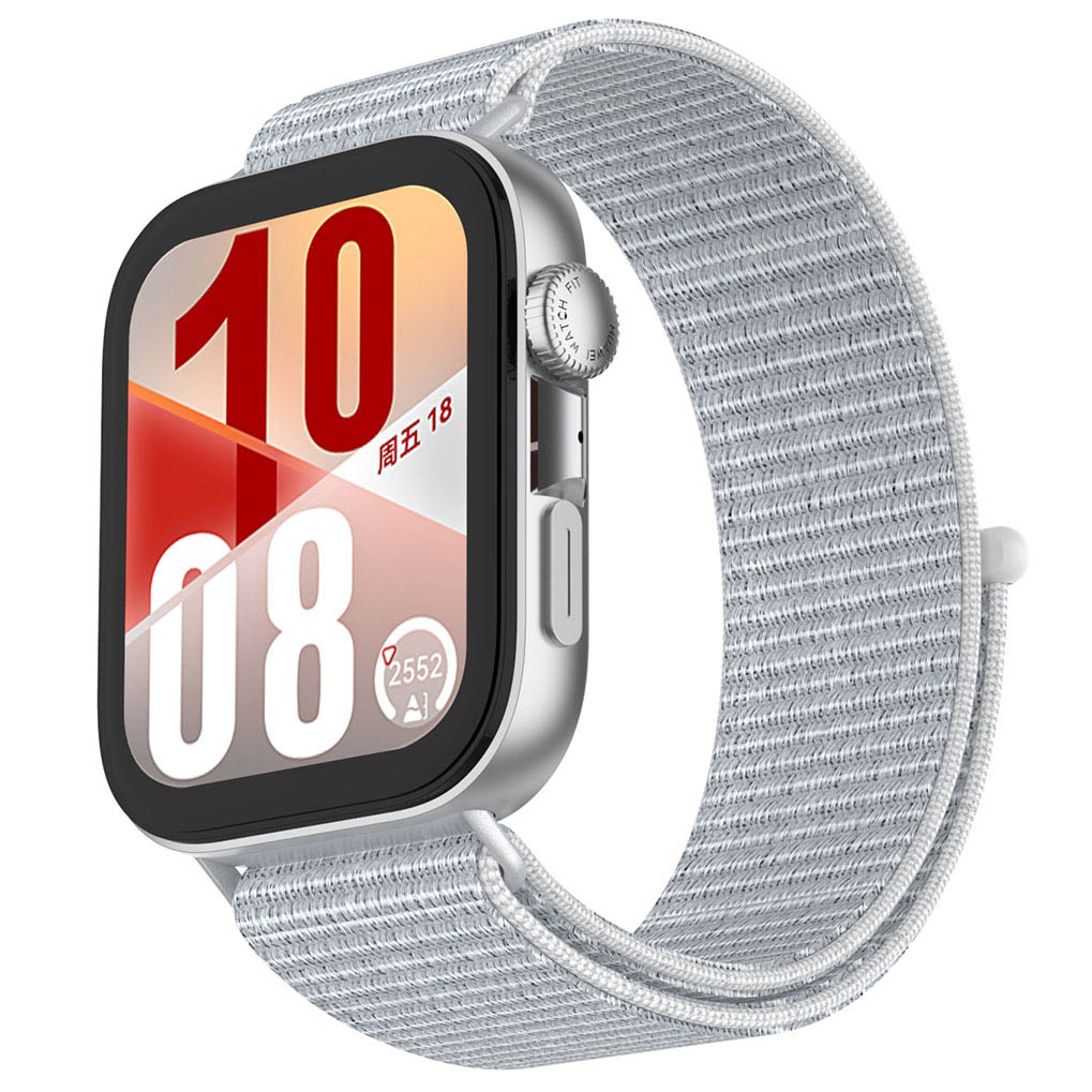 Tiera Huawei Watch Fit 4 nylonarmband vit