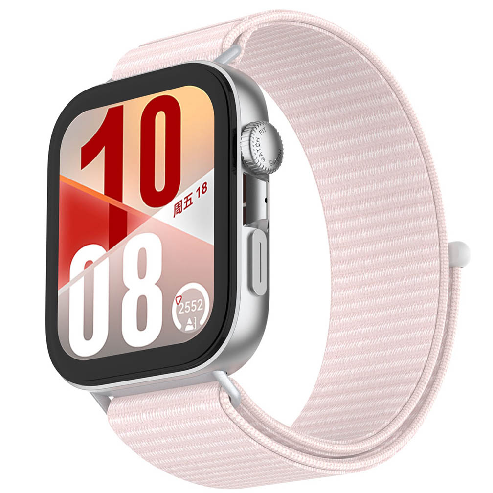 Tiera Huawei Watch Fit 4 nylonarmband pink