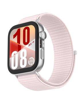 Tiera Huawei Watch Fit 4 nylonarmband pink