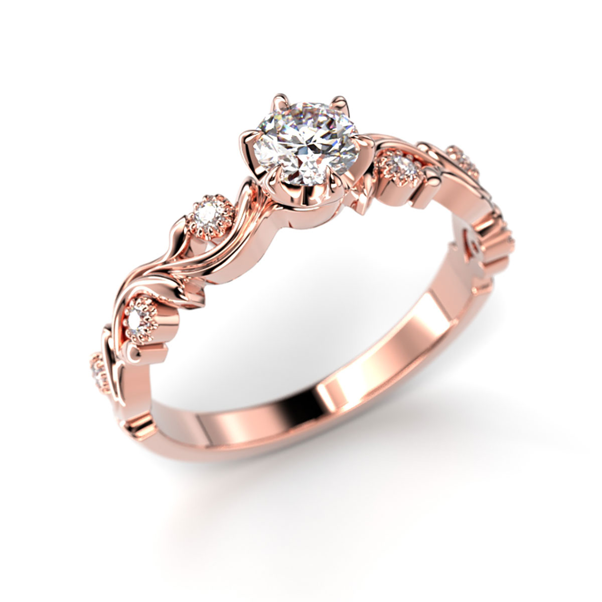 Festive Feeniks Lux Briljant diamantring rött guld 713-036-PK