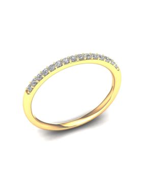Lykken Elegance guld rad-diamantring 0.12 ct
