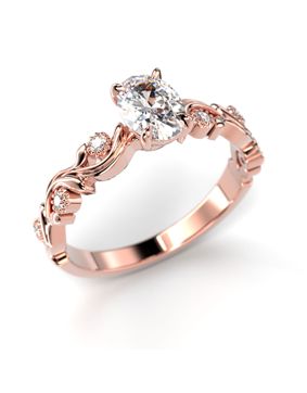 Festive Feeniks Lux Oval diamantring rött guld 0.56ct 716-056-PK