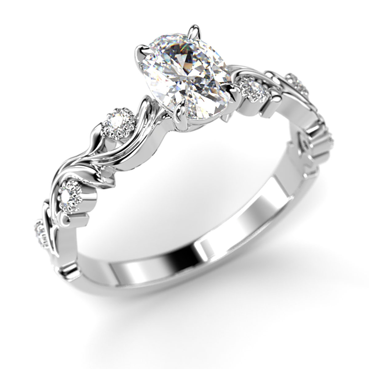 Festive Feeniks Lux Oval diamantring vitguld 0.56ct 716-056-VK
