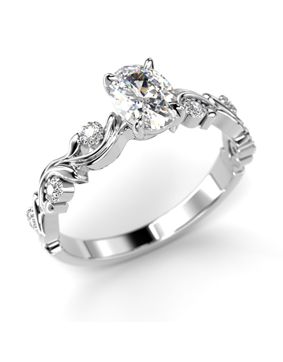 Festive Feeniks Lux Oval diamantring vitguld 0.56ct 716-056-VK