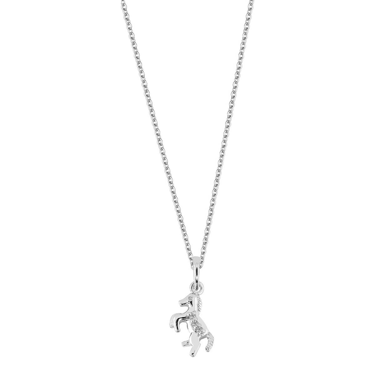 Lykka Symbols häst silver halsband 12 mm