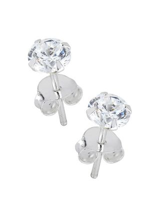 Lykka Casuals silverörhängen klar zirkonia 10 mm