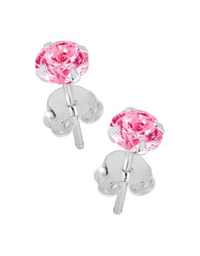 Lykken Casuals silverörhängen rosa zirkonia 4 mm
