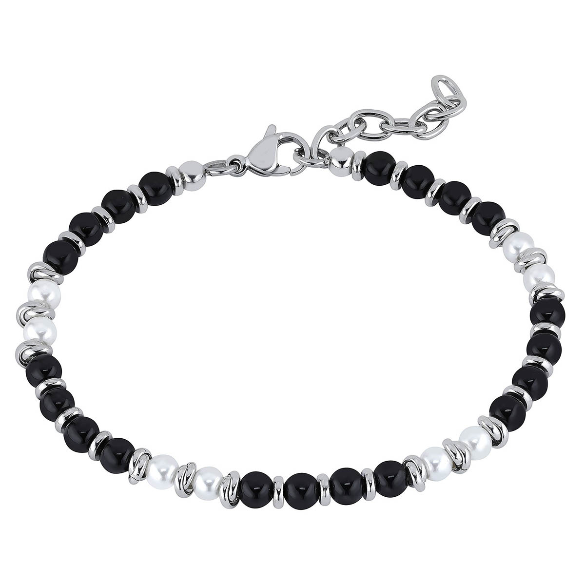 Lykka Strong pärlarmband onyx 18+3cm