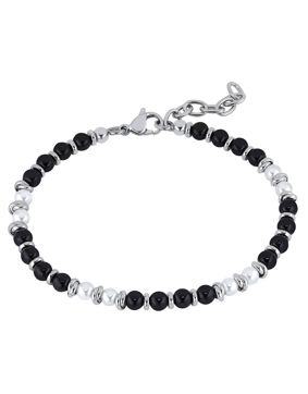 Lykka Strong pärlarmband onyx 18+3cm