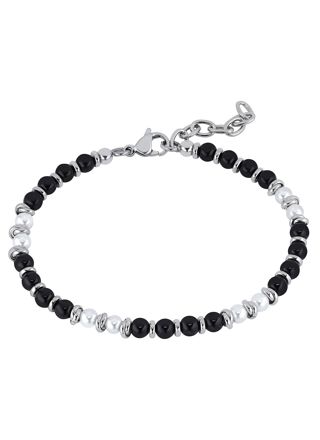 Lykka Strong pärlarmband onyx 18+3cm