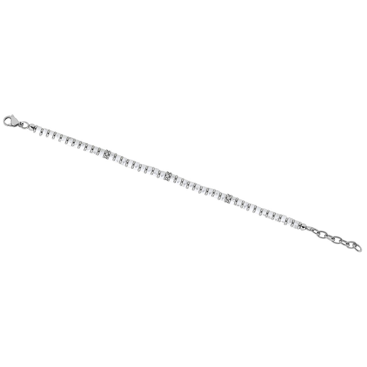 Lykka Strong armband vit stenarmband 18+3cm