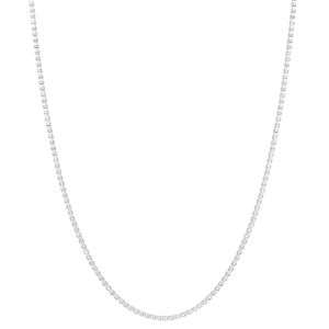 Lykka Basics venetiansk kedja rodiumpläterad 1mm main product photo