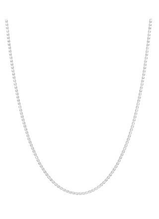 Lykka Basics venetiansk kedja rodiumpläterad 1mm