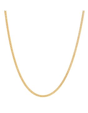 Lykken Basics rustningskedja guldpläterad silver 1.4 mm