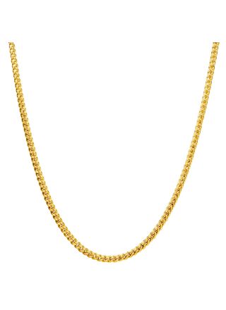 Lykka Basics rustningskedja 1.7 mm guldpläterad silver