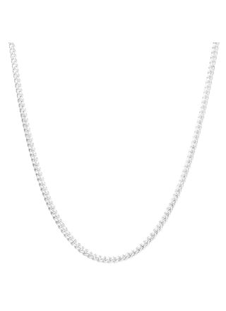 Lykka Basics rustningskedja 1.7 mm rodiumpläterad silver