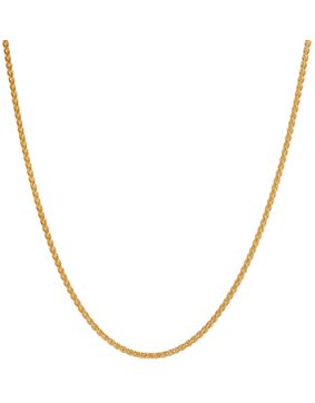 Lykken Basics vehnäketju 1.2 mm guldpläterad silver