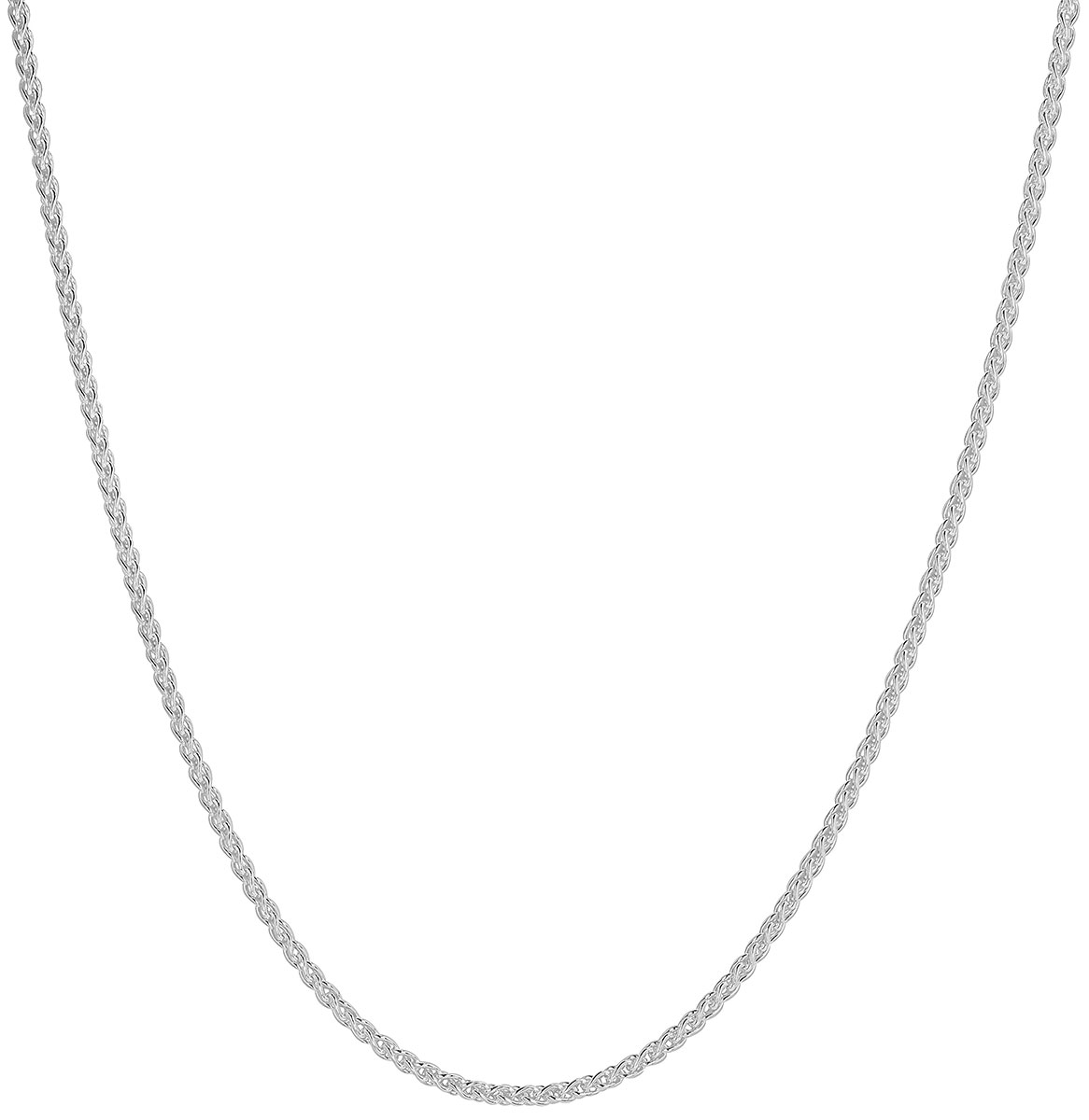 Lykka Basics vehnäketju 1.2 mm rodiumpläterad silver 
