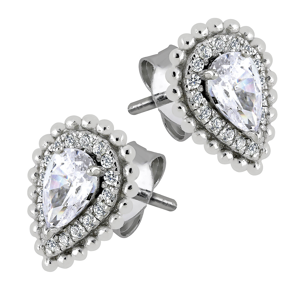 Lykka Casuals örhängen silver zirkonia