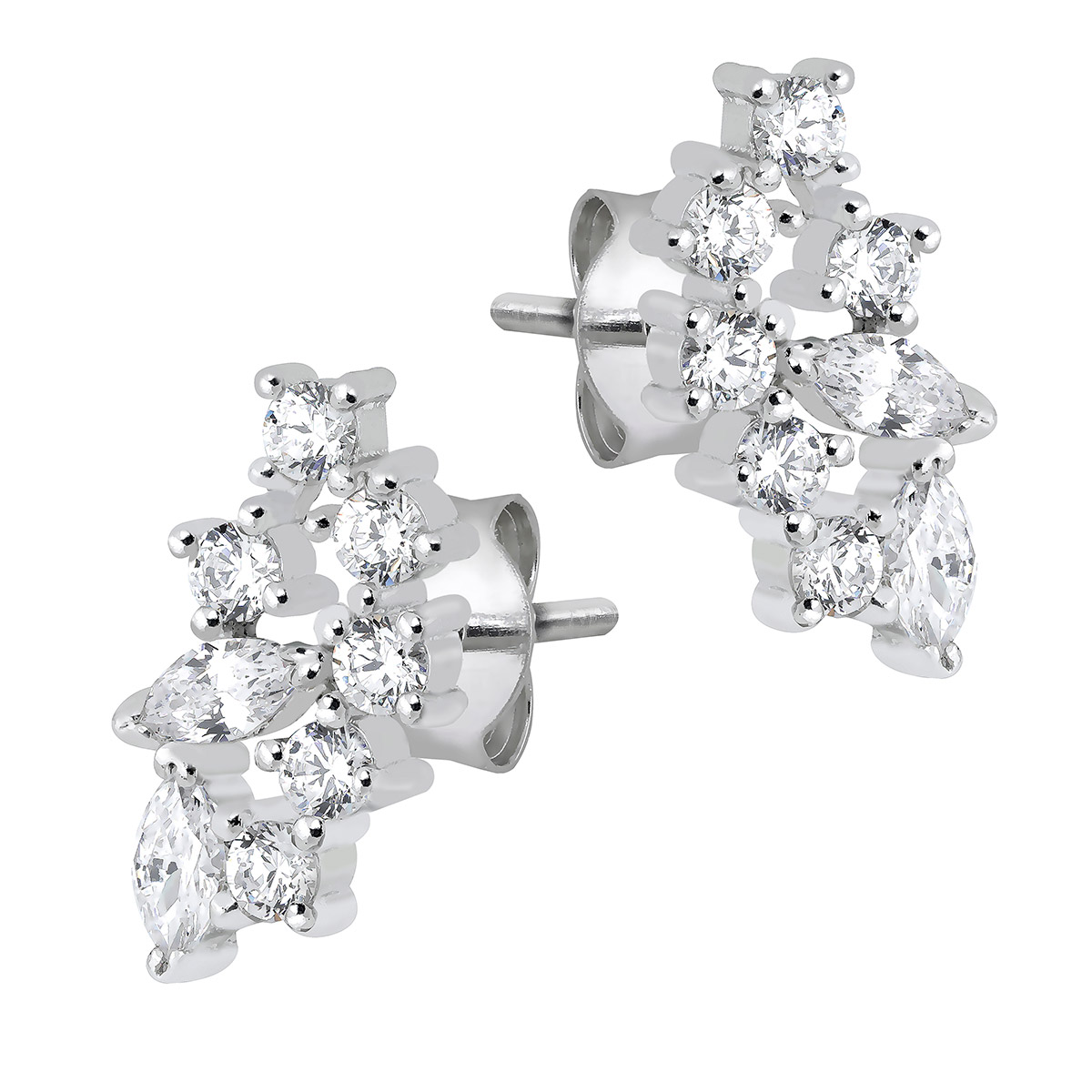 Lykka Casuals stiftörhängen silver