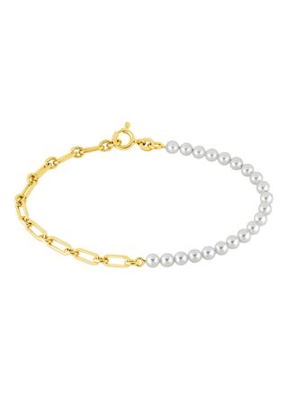 Lykka Pearls förgylld pärlarmband 19cm