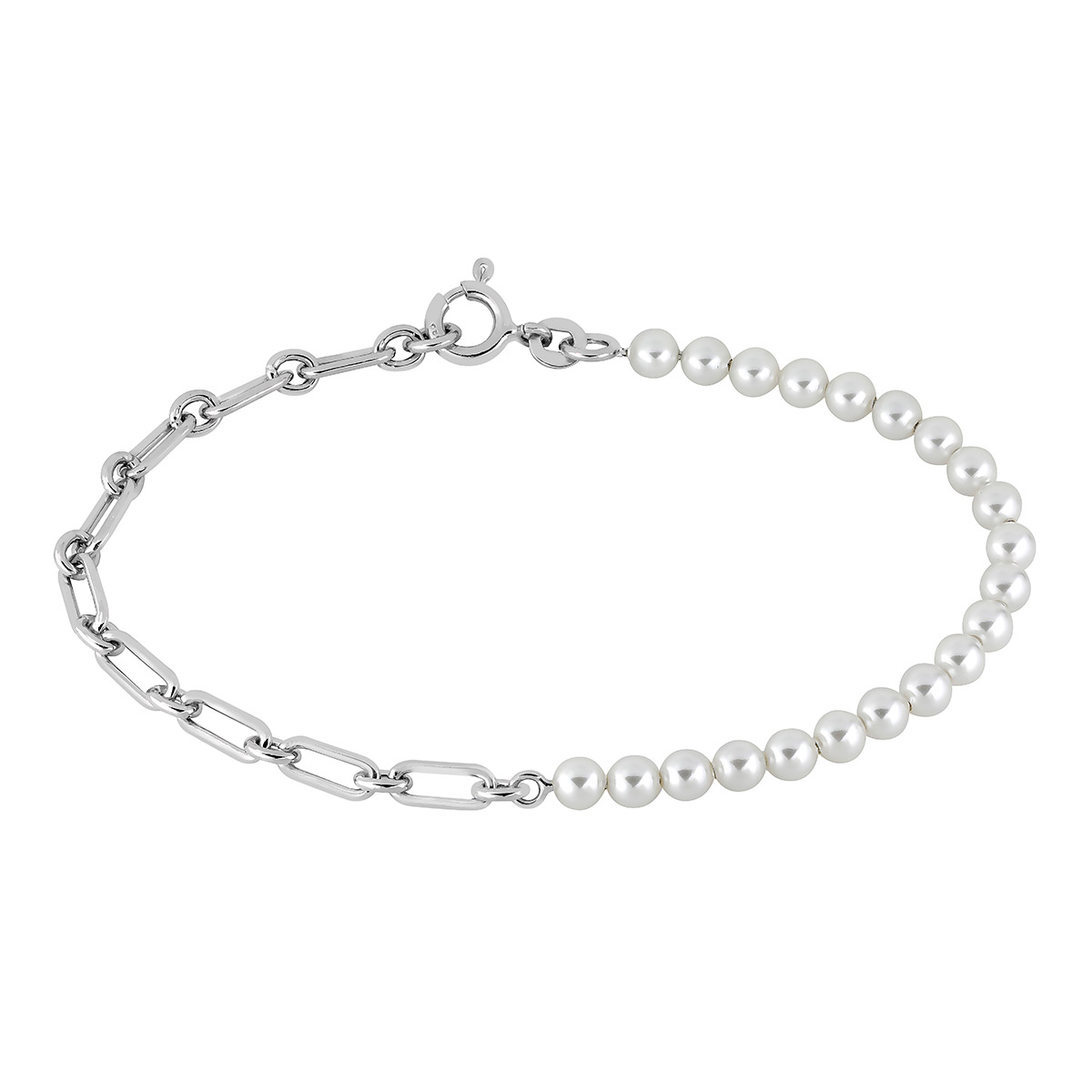 Lykka Pearls silver pärlarmband 19cm